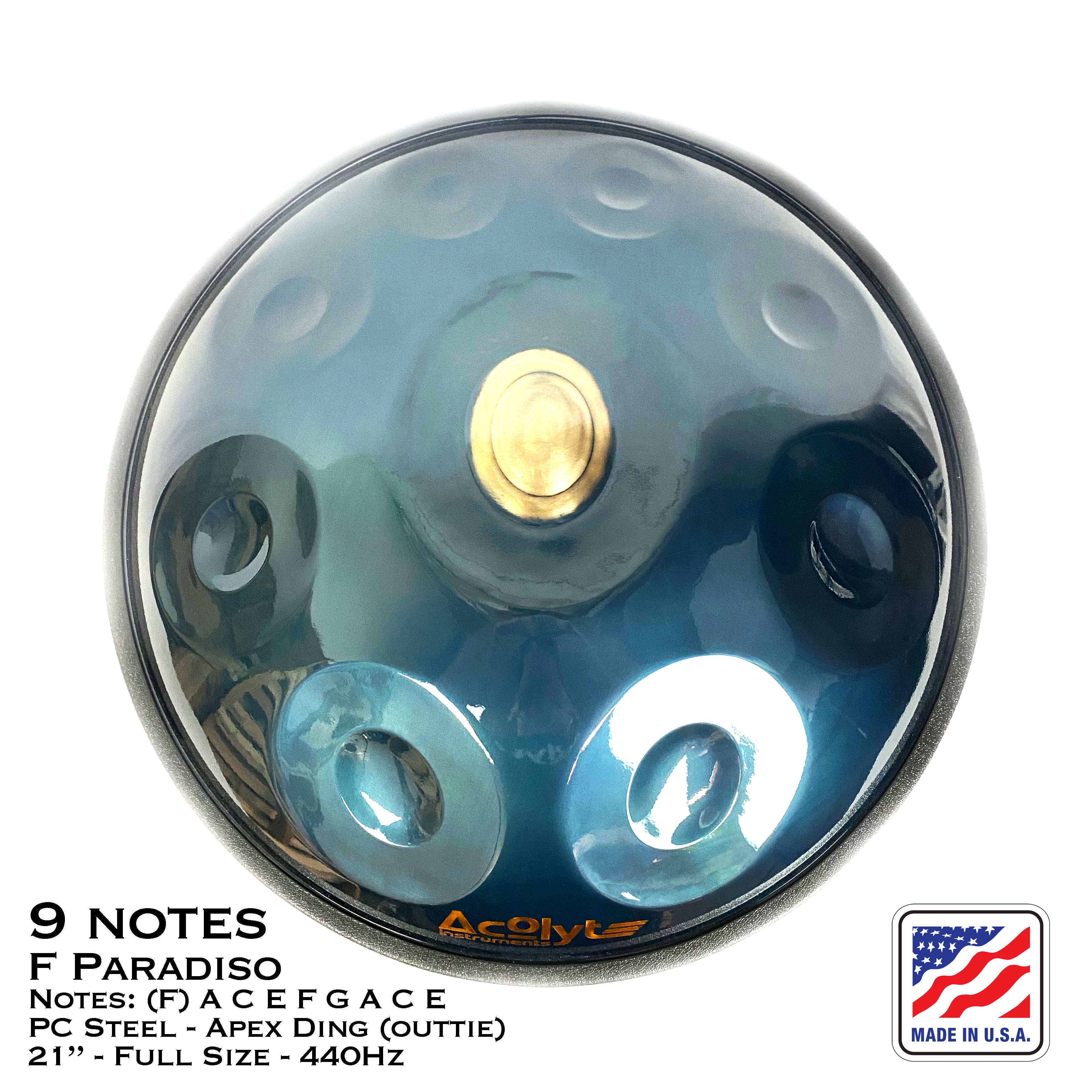 Acolyte Handpan – 9 Notes F Paradiso